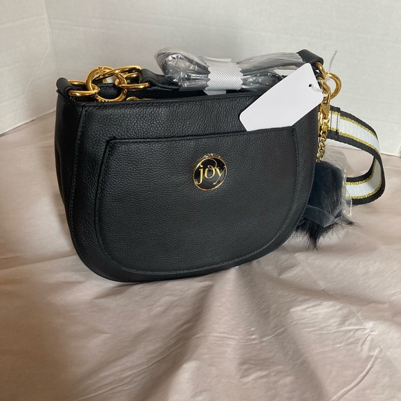 NWT - JOY Chic Bag with Pompom Plus RFID Tech & Anti-microbial - Black - Picture 1 of 4